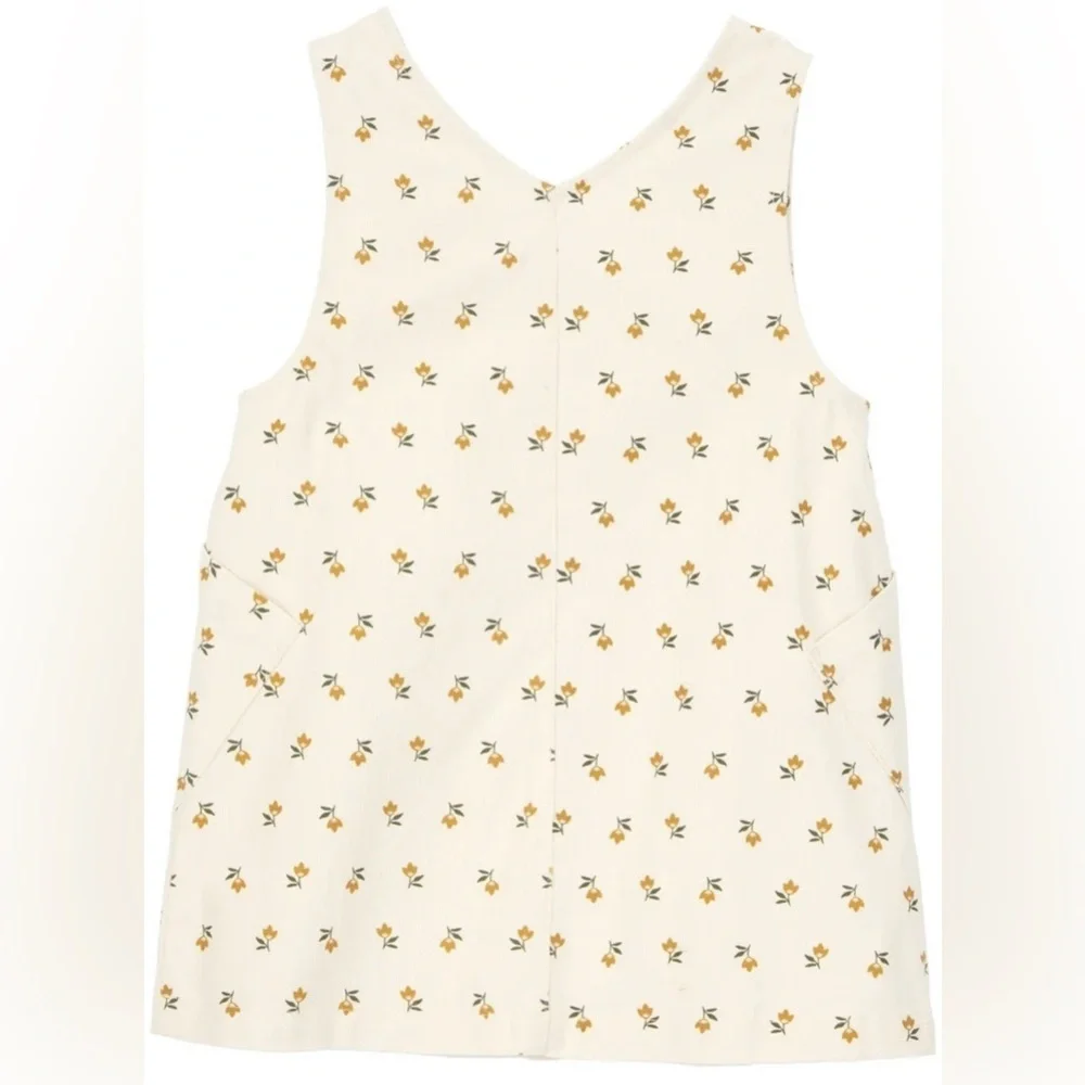 Carter's Cream Floral Dress and Gold Long Sleeve Top Set 3 Piece